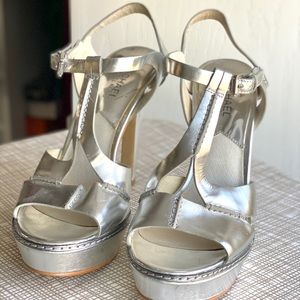 Michael kors silver heels....perfect wedding shoes